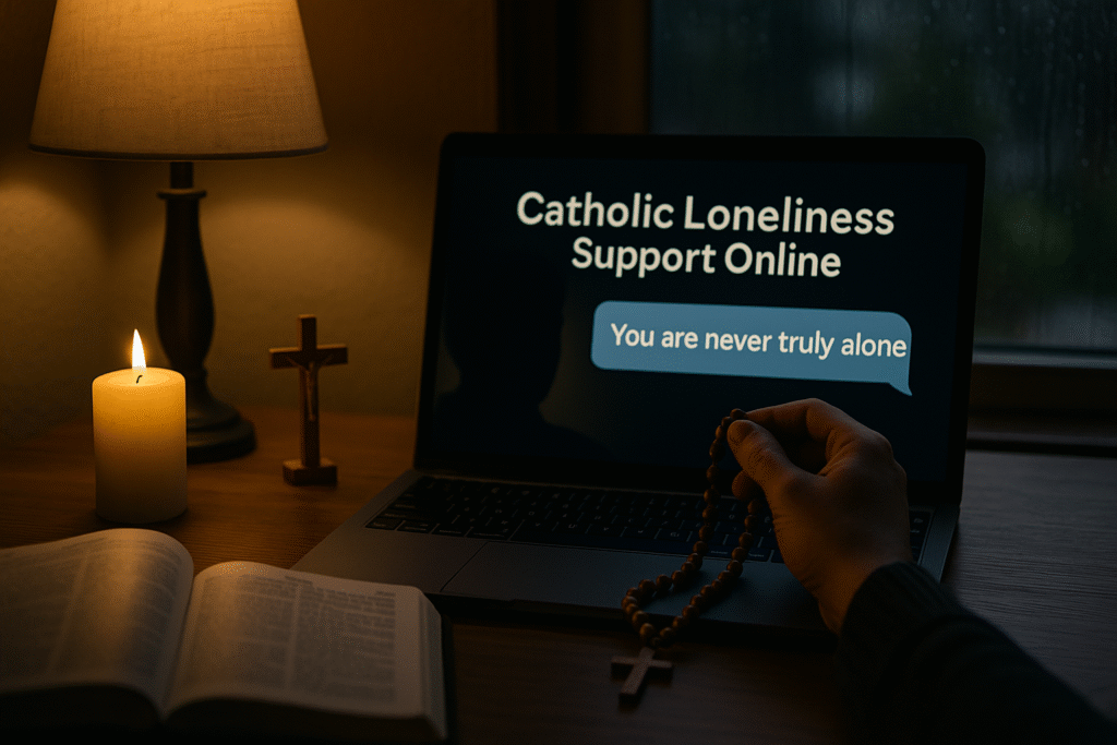 loneliness support online catholic
catholic prayers for loneliness 
online catholic loneliness resources (
catholic bible verses for loneliness 
loneliness support online faith 
catholic sermons for loneliness 
virtual catholic companionship 