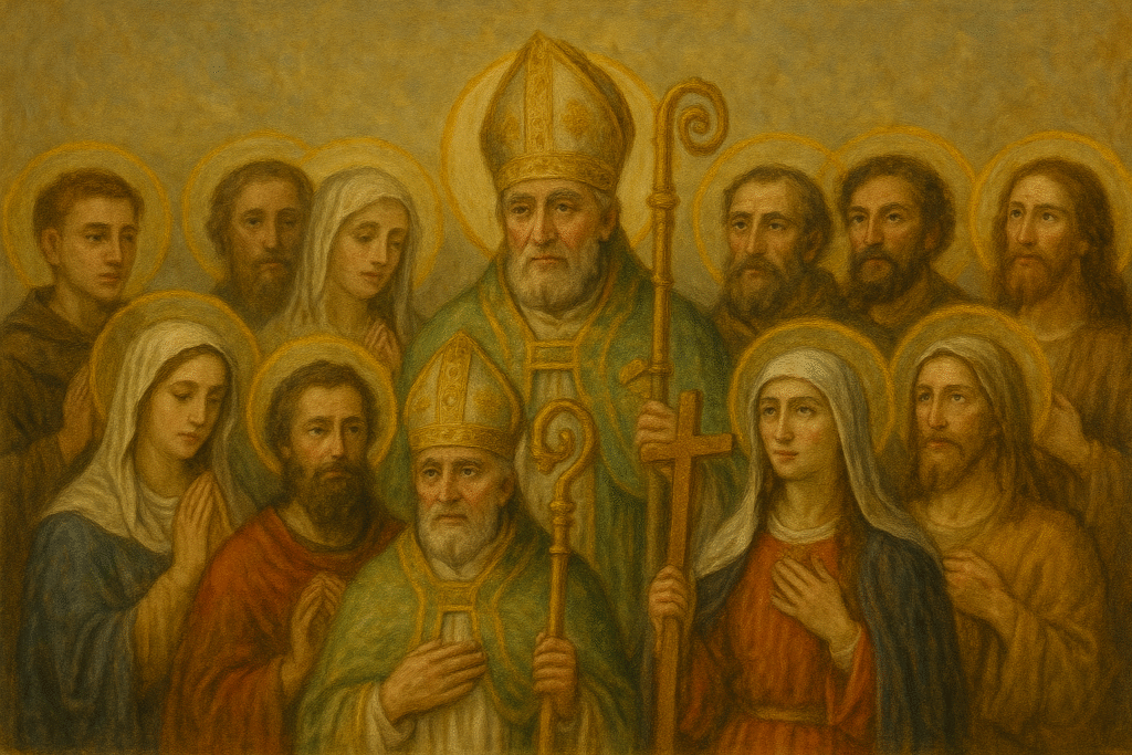 Litany of the Saints, Catholic litany prayer, prayer to all saints, intercession of saints, communion of saints prayer, daily prayer Christian, Catholic prayers for protection, litany for Easter Vigil, prayer for the Church, saints intercede for us.