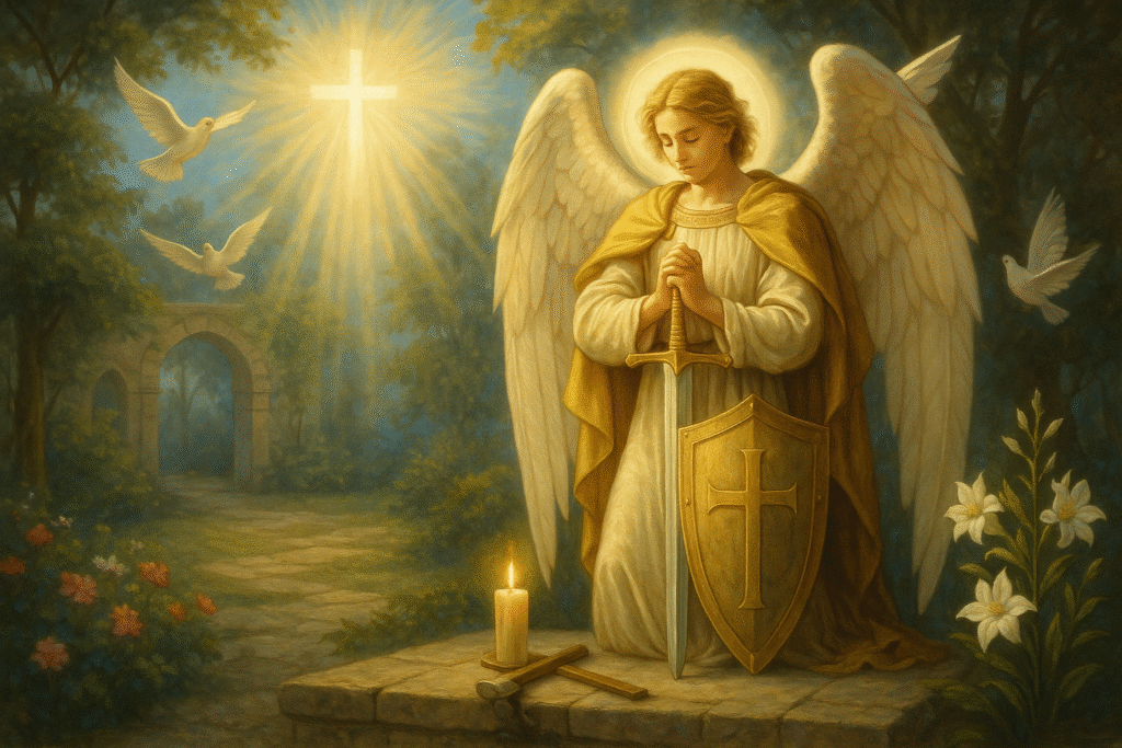 Prayer to Holy Michael the Archangel, Prayer to St Michael the Archangel, Catholic prayers for protection, prayer against evil, daily prayer Christian, prayer for family safety, prayer for deliverance, Catholic daily prayers, prayer for spiritual warfare, prayer for the Church, St Michael prayer, prayer against Satan, Catholic prayers for angels, prayer for defense against evil.