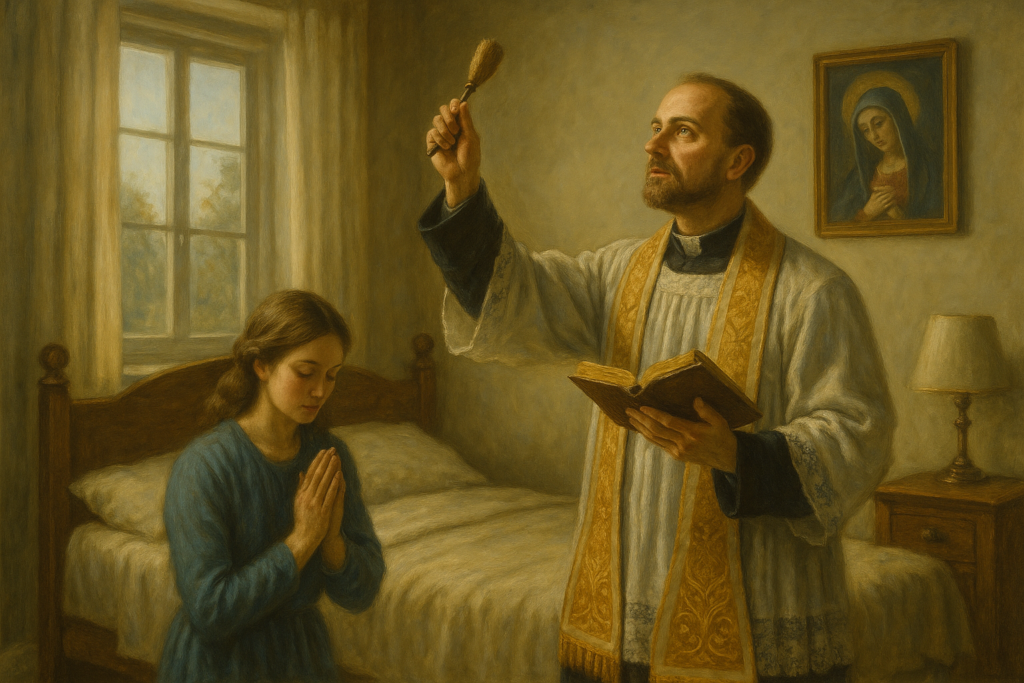 Blessing of a Bedroom, Catholic prayers for the home, house blessing prayers, Catholic prayers for sleep, prayer for protection at night, prayer for a peaceful home, prayer for family blessing, Catholic home blessings, prayer for rest, night prayer Catholic, prayer for bad dreams, prayer for guardian angel.
