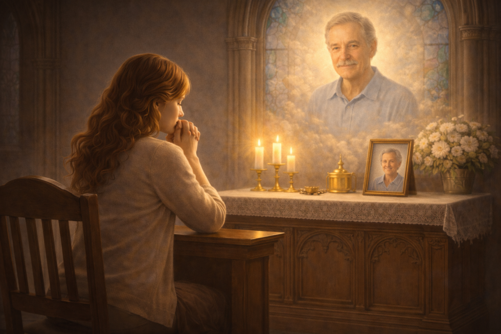 Prayer for a Deceased Father, Catholic prayers for loss of father, prayer for dad in heaven, prayer for the soul of a father, prayer for a grieving son, prayer for a grieving daughter, prayer for repose of the soul, prayer for death anniversary, prayer to St. Joseph, honoring parents.